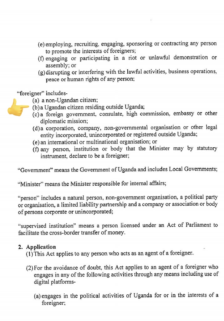 Sambannz's tweet image. Why as Ugandans, we should all #RejectSovereigntyBill 
The Protection of Sovereignty Bill 2026 refers to all Ugandan citizens residing outside Uganda as "Foreigners"
Meaning, everyone. experts, Bakadama, even when you travel outside Uganda for tourism, you cease to be a Ugandan.