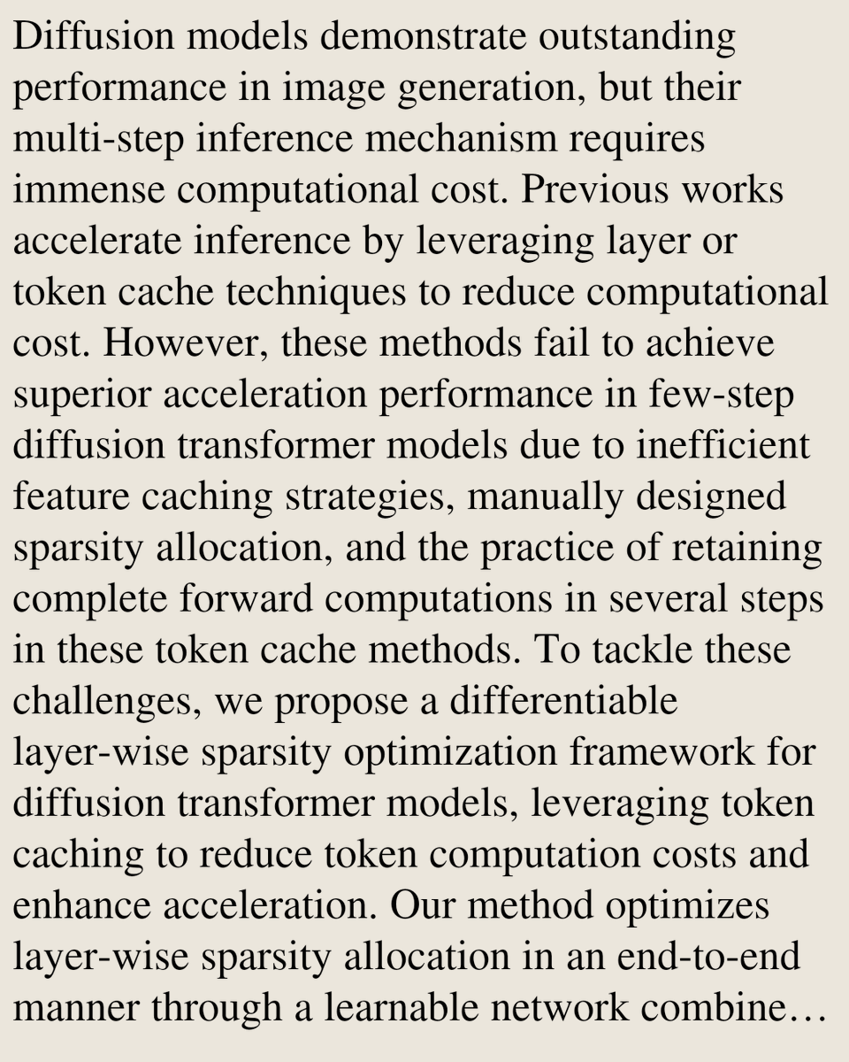 DiffSparse: Accelerating Diffusion Transformers with Learned Token ...