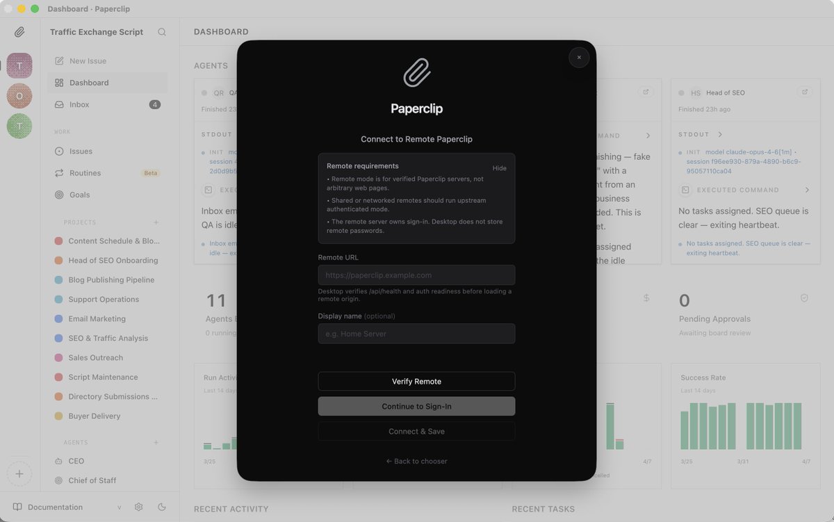aronprins's tweet image. Recording a quick demo for Paperclip Desktop in a few and will include a sneak peak on the new Remote functionality 🤠