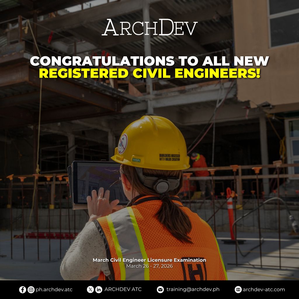 ARCHDEVATC's tweet image. Congratulations to all newly Registered Civil Engineers! 🎉👷‍♂️👷‍♀️

See full results here: prcboard.com/cele-results-m…

#ARCHDEV #CivilEngineers #BoardPassers #CLE2026 #FutureEngineers #EngineeringPH #BIM #AECIndustry #BuildTheFuture #Congratulations