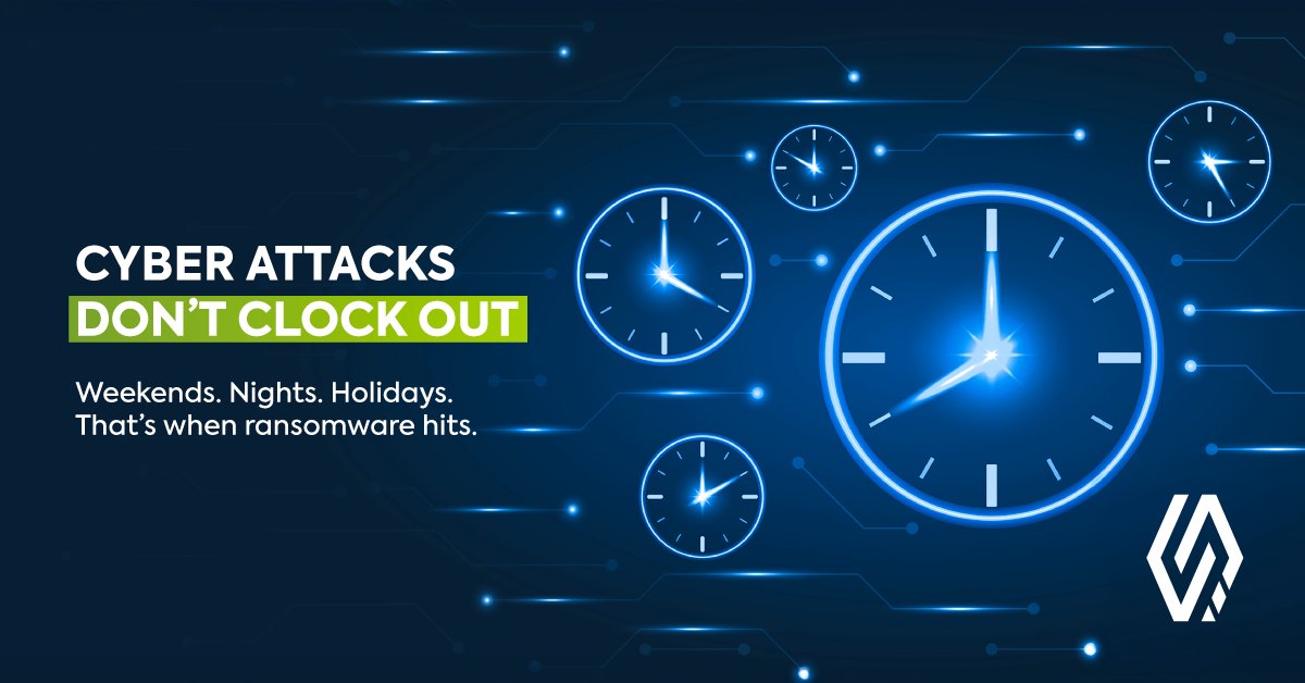 CrystalNetworks's tweet photo. A high percentage of cyberattacks happen after hours.
Being aware is the first step to staying protected.

For more info, contact us at info@crystalnt.com 

#CrystalNetworks #CyberSecurity #Ransomware #CrystalNetworks #DigitalResilience https://t.co/ceN1MQ8urY