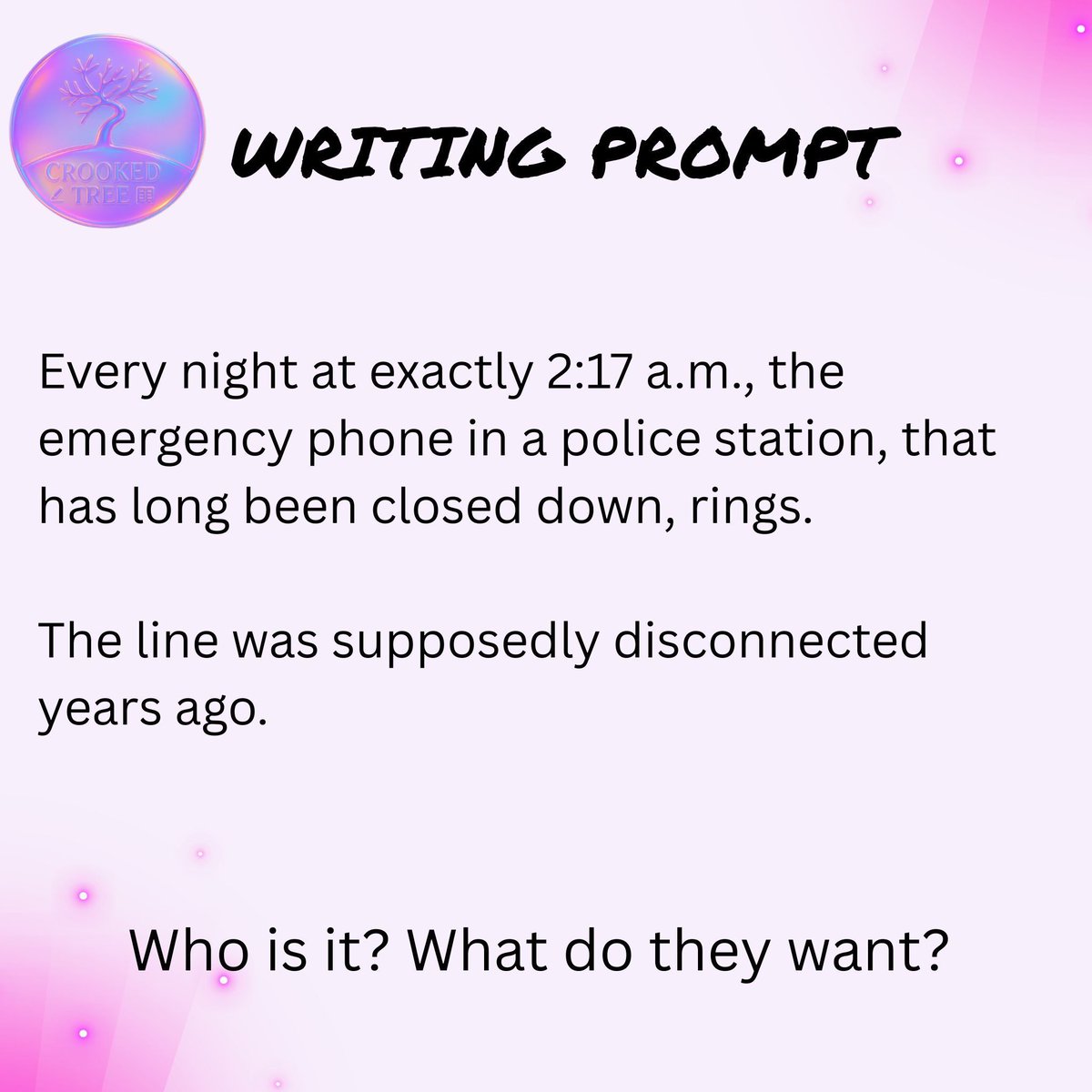 CrookedTreePen's tweet photo. Is this the beginning of your story? Is this how it ends? 
Lets start the week creatively and get those ideas flowing. 
#creativewriting #writingprompts #writingcommunity #writersofinstagram https://t.co/ElI5wvwAmg