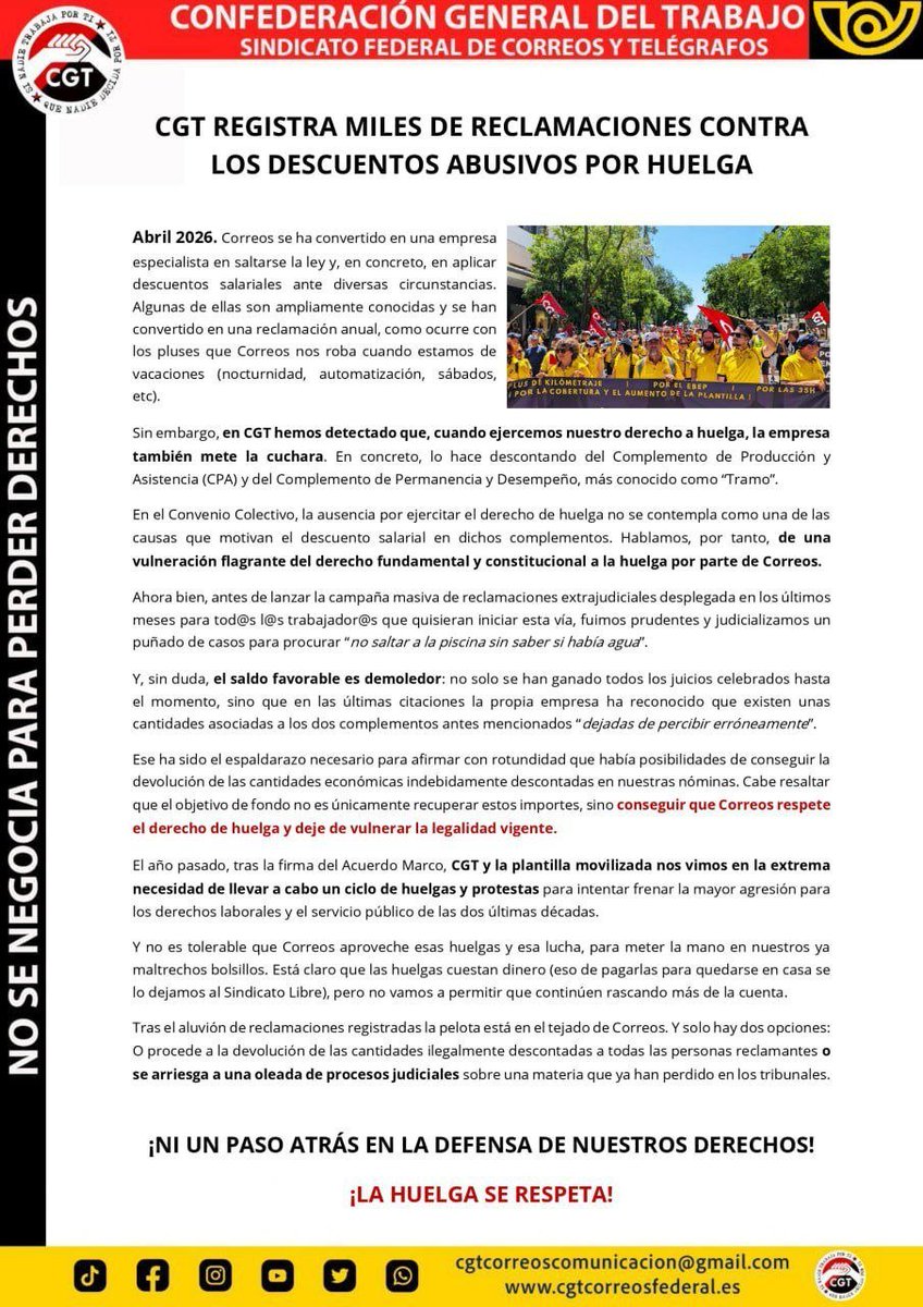 CGT CORREOS tweet media