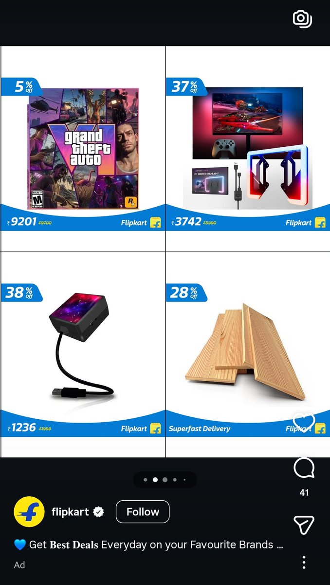 akashm398's tweet photo. @Flipkart @flipkartsupport I do not know how your ads work, but it is promoting a potential fraud seller trying to sell pre booking for GTA VI of @RockstarGames that has not announced of any release or its pricing.

Such an unreliable platform. Beware!

https://t.co/1BnmR2Uwu3 https://t.co/so8w3Q4qcC
