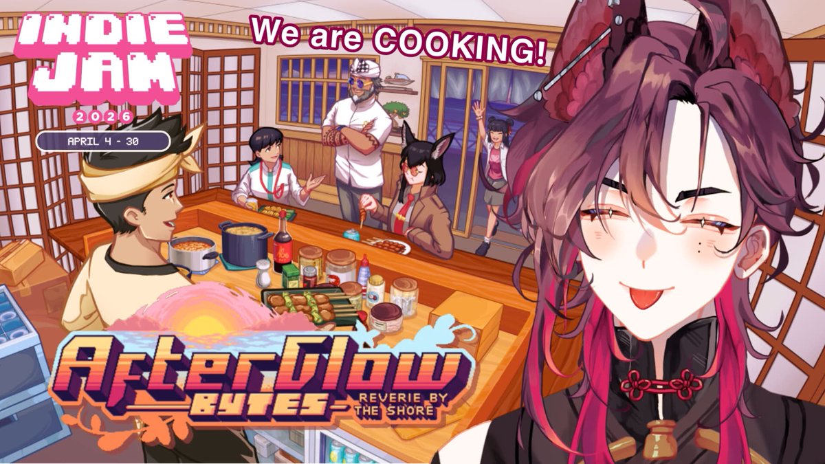 noelavonte's tweet image. 【Afterglow Bytes: Reverie by The Shore】First Come, First Serve!

Today I'll be trying this game out! I love a good ol cook and serve game~

Thank you @indiejam_my @TheChamDrinkers  for the opportunity to showcase indie games!

8.00PM GMT+7
Waiting Room: youtube.com/live/ZtEnZogyU…