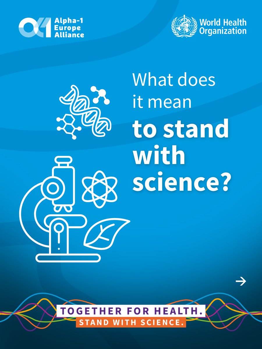alpha1europe's tweet image. This #WorldHealthDay, we highlight the importance of evidence-based decisions for the #AATD community 🔬

Trust science-based info to:
• protect lung, liver &amp;amp; skin health
• support early diagnosis
• guide treatment decisions
• improve quality of life

Science drives earlier