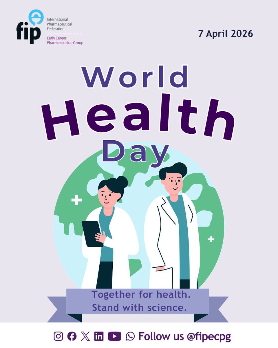 FIPECPG's tweet photo. Today we celebrate World Health Day 🌍💊
Health is more than just the absence of illness, it’s about well-being, access to care and standing together for a healthier future.
Let’s continue to support science, promote wellness and ensure everyone has access to quality healthcare. https://t.co/z157ohHEzN