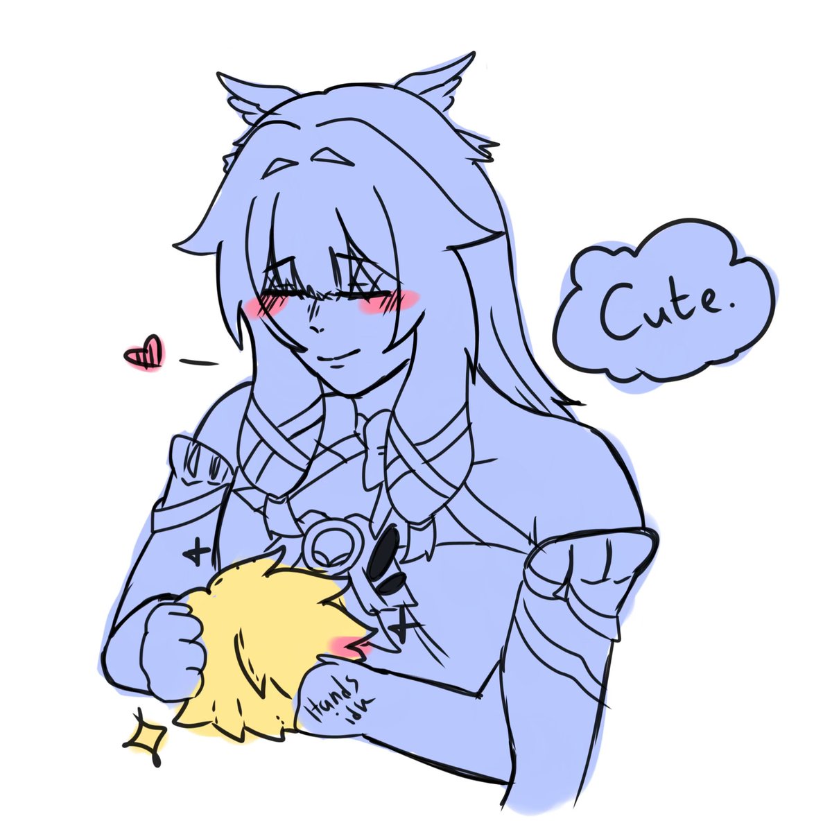 timelyvarbina's tweet photo. When your partner got turned into a plush 🤔

#varbina #varka #columbina #GenshinImpact https://t.co/rO9Mwy65OM