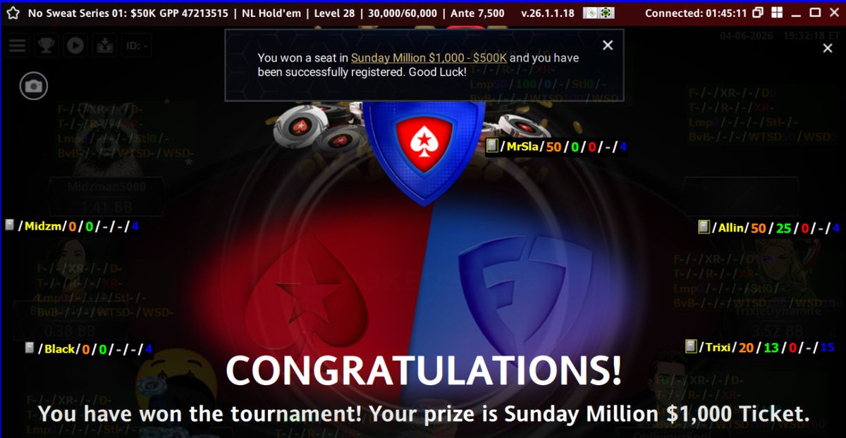 greg717pa's tweet photo. They're bringing the Sunday Million back to the 🇺🇸 for the first time since Black Friday https://t.co/5yvkNAAiuf