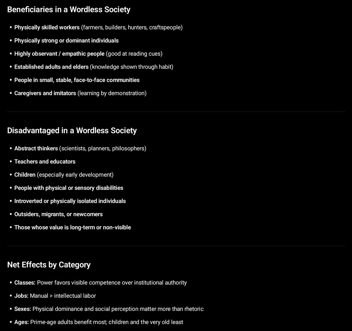 HagazagaH's tweet image. What would be the singlemost effective way to fix society ?
- The total abandonment of words.