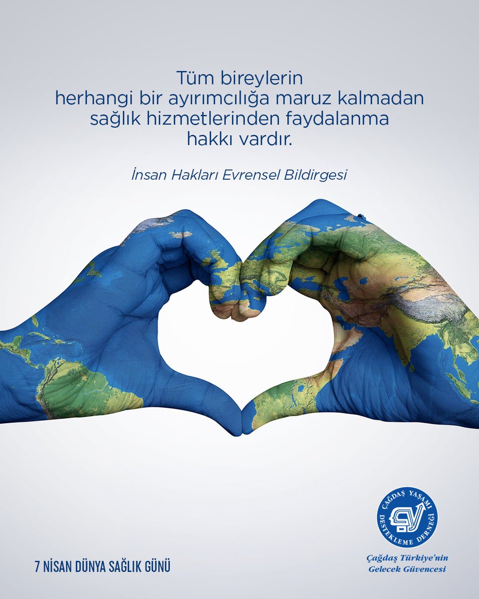 İnsan Hakları Evrensel Bildirgesi, her bireyin hiçbir ayrım gözetilmeksizin sağlık hizmetlerine erişme hakkı olduğunu açıkça ortaya koyar. 
Çağdaş Yaşamı Destekleme Derneği olarak, tüm yurttaşların eşit, adil ve nitelikli sağlık hizmetlerine ulaşabilmesini savunuyor; bu hakkın