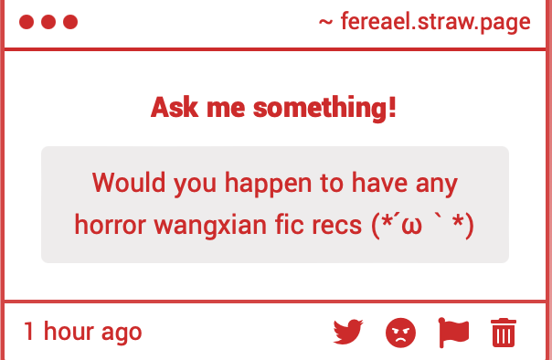 Fereael's tweet image. sorry it took so long to reply but I do!! Try these!!

The Edge of Night by Hobbsy3
archiveofourown.org/works/35691046…

Howling by @SpearmintMimi 
archiveofourown.org/works/38865549…

Tongues by @SpearmintMimi 
archiveofourown.org/works/57519712…