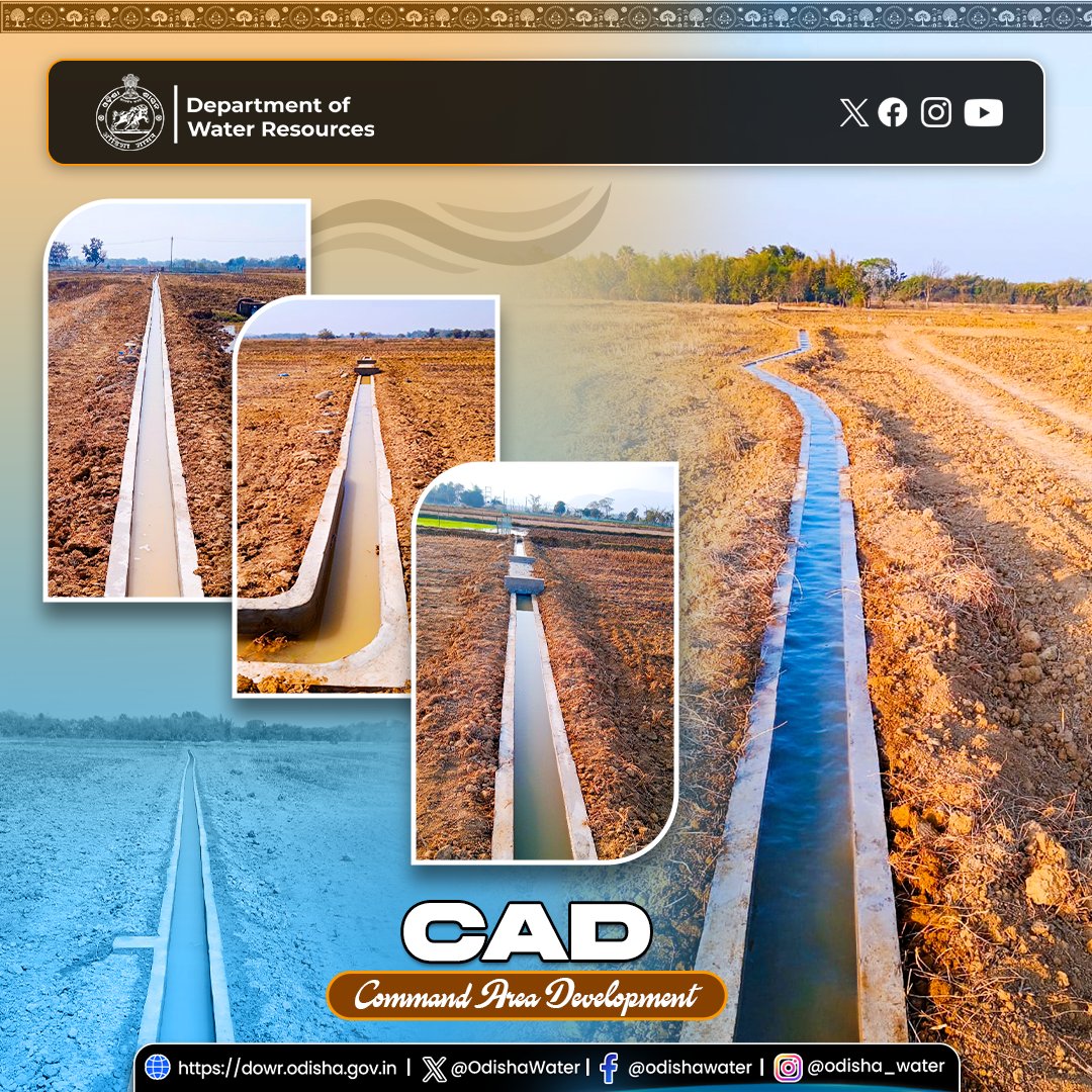 OdishaWater's tweet image. Construction of #FieldChannel at Gayalmar under Nalua MIP Command, Khunta Block of #MayurbhanjDistrict, has been completed.
420 m of lined channel and 21 hydraulic structures constructed to provide irrigation to 18.69 ha of agricultural land.
Executed by Nalua Left #PaniPanchayat