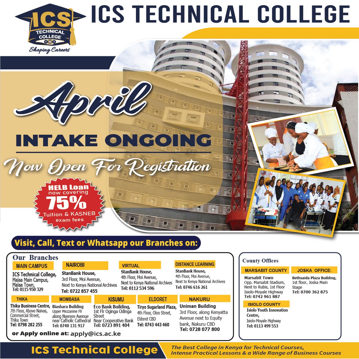 IcsTechcollege's tweet image. April Intake Now Open!
From creative industries, social sciences to technical engineering and business management, our courses are crafted to prepare you for the challenges of a changing global landscape. 
#april #intake #curriculum #collegestudents #ICSCollege