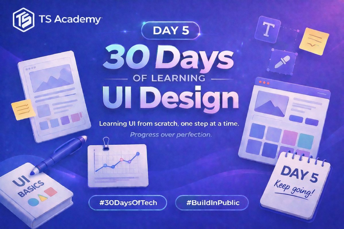 Designer_Honcho's tweet image. My goal is simple: stay consistent, improve daily, and share my progress along the way. 💡🚀✨️

#30DaysOfTech #LearningWithTSAcademy #UIUXJourney #BuildInPublic