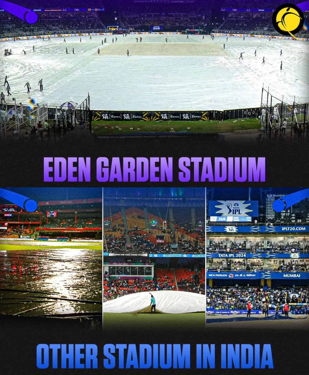 TopBookies's tweet photo. Amazing feature of Eden Gardens - complete ground stays safe during rain 💯

#IPL2026 https://t.co/f6WySZUAq5