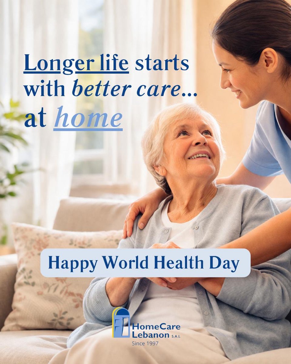 HomeCareLB's tweet photo. Happy World Health Day

📲 03 189 089 

#since1997
#HomeCareLebanon #ProfessionalCare #caregivers https://t.co/7SRelr4QzH
