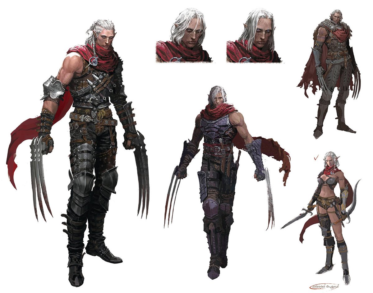 creativeuncut's tweet photo. Elf, Dark Elf, and Warrior from Lineage W.  

More art from the game: https://t.co/ItLuum6Zdk https://t.co/85R3oupZAO