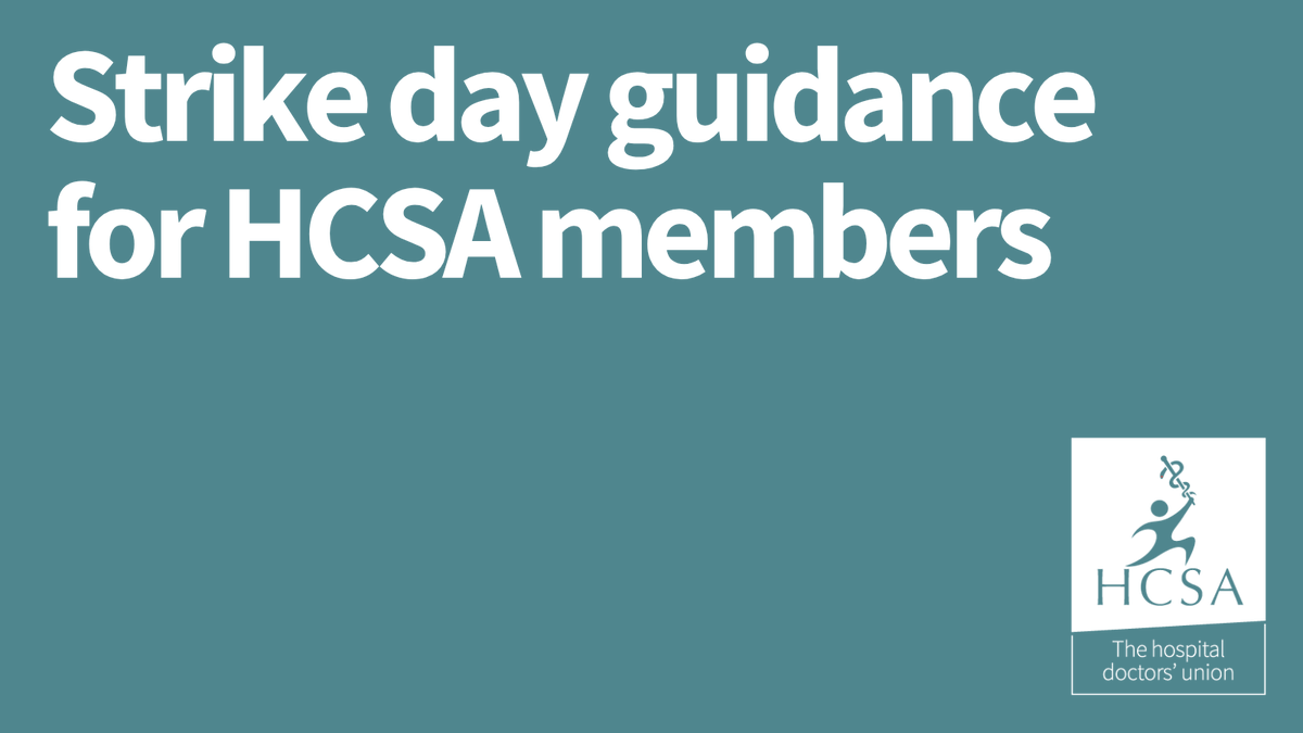 HCSANews's tweet photo. 📢Our guidance for all #HospitalDoctorsUnion members during the #ResidentDoctors industrial action by the BMA, commencing today 7th April 7am to 13th April 6:59am. Read below: 👇

Resident doctors:🔗https://t.co/wBm1VAoAaM 
Consultants and SAS doctors: 🔗https://t.co/cWJKGMVo0j https://t.co/lPGcrwQn7r