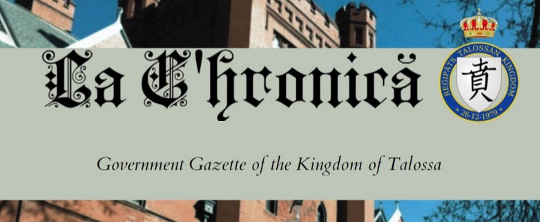 Talossa's tweet photo. Read the latest news from the Kingdom of Talossa in the March issue of La C'hronica https://t.co/YbcAPx98LP https://t.co/BOQ8jKXzor