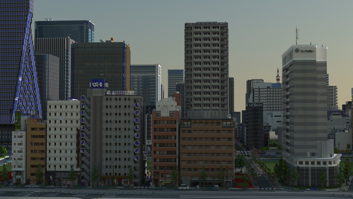HosyuPR's tweet photo. マイクラで作った都市の一角
#minecraft 
#Minecraftbuilds 
#包州鯖 https://t.co/VgcvejjGh0