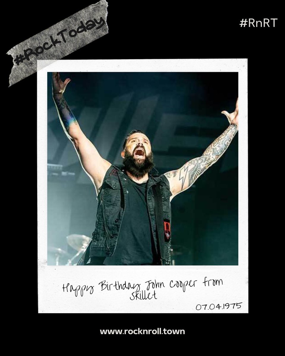 RockNRollTown's tweet photo. #RockToday
๐
07/04/1975 ๐
ฮฮตฮฝฮฝฮนฮญฯฮฑฮน ฮฟ @johnlcooper ๐ค, ฯฯฮฑฮณฮฟฯ
ฮดฮนฯฯฮฎฯ ฯฯฮฝ @skilletmusic ๐ค๐ป.
#RnRT #RockNRollTown #JohnCooper #Skillet https://t.co/0pYw3VxafN