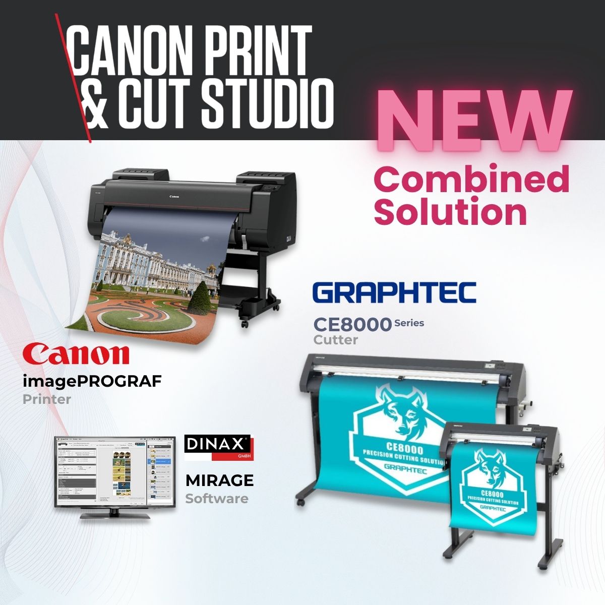 GraphtecEU's tweet photo. Canon Print &amp; Cut Studio is live! 🎉 

Graphtec cutting plotters are now fully integrated with Canon printers via Mirage software for smooth workflow!

Produce stickers and labels with ease!
👉Learn more on: Canon Print &amp; Cut Studio - Canon Nederland
#PrintAndCut #Automation https://t.co/jZ5DurDnay