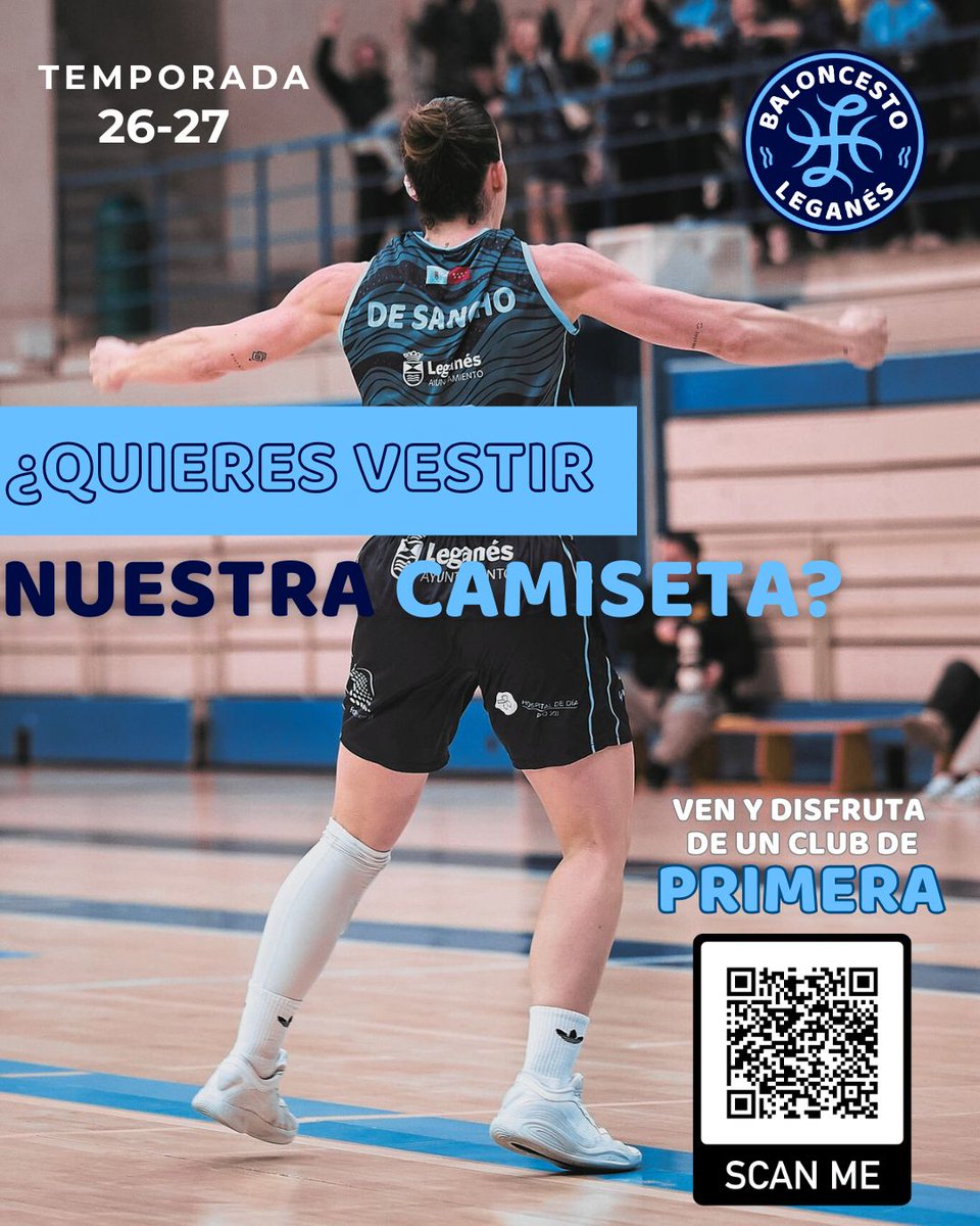 basketleganes's tweet photo. 🔵 ¿QUIERES UNIRTE A NUESTRO CLUB LA PRÓXIMA TEMPORADA?

👉🏼 Escanea el código QR que aparece en el cartel.

👉🏼Completa tus datos en el formulario de registro.

✅¡Y listo! 

https://t.co/3Rj4RdY9rZ
#leganésCiudadDelBasket https://t.co/ZlXOI5E2cj