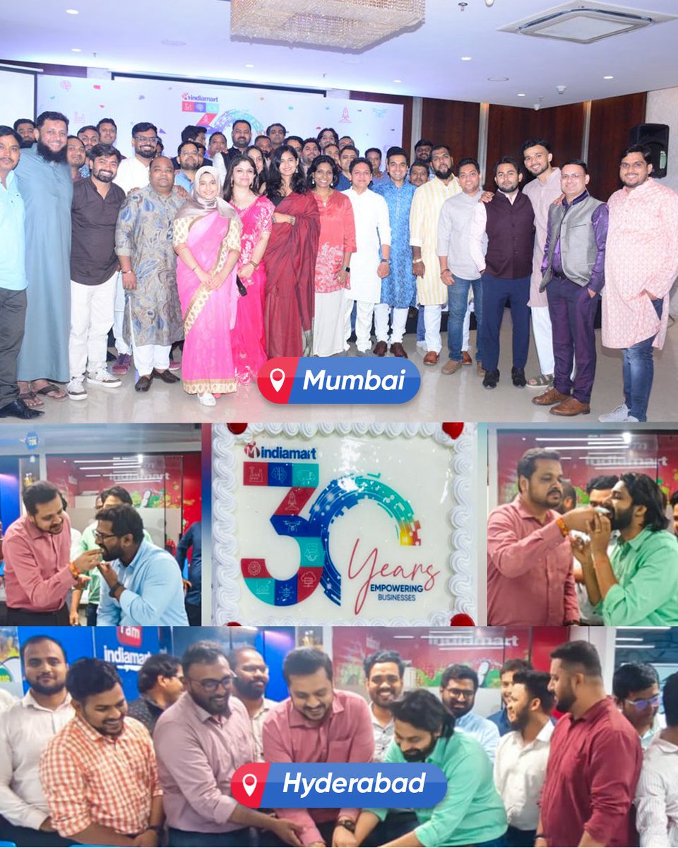 IndiaMART's tweet photo. 30 years of IndiaMARTians making it happen, from every corner of the map.
And we're just getting started.
#30YearsOfIndiaMART
#IndiaMARTians #StrongerTogether #KaamYahinBantaHai https://t.co/U6Ao9CBm40
