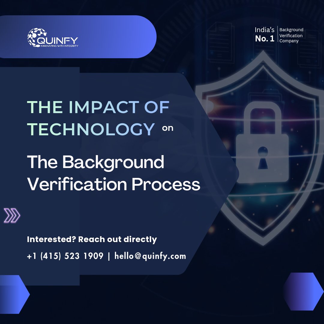 quinfy's tweet image. The Impact of Technology on the Background Verification Process
• Faster turnaround with automation
 • Higher accuracy with AI-powered checks
 • Real-time data verification
Smarter tech. Stronger verification — with Quinfy.
#Quinfy #BackgroundVerification #HRTech #AIPowered