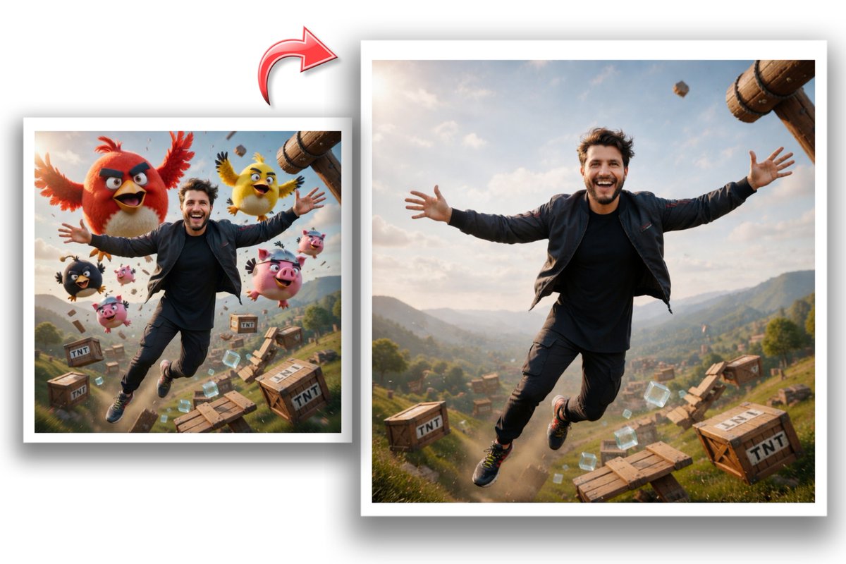 I_Muhammadali44's tweet image. Tried Object remover Nano Banana 2 on @PixPrettyAI

The results were surprisingly clean and realistic.

No weird artifacts, no broken background.

Prompt:
“Remove all birds from the background while keeping the man, pose, lighting, environment, and overall composition exactly the