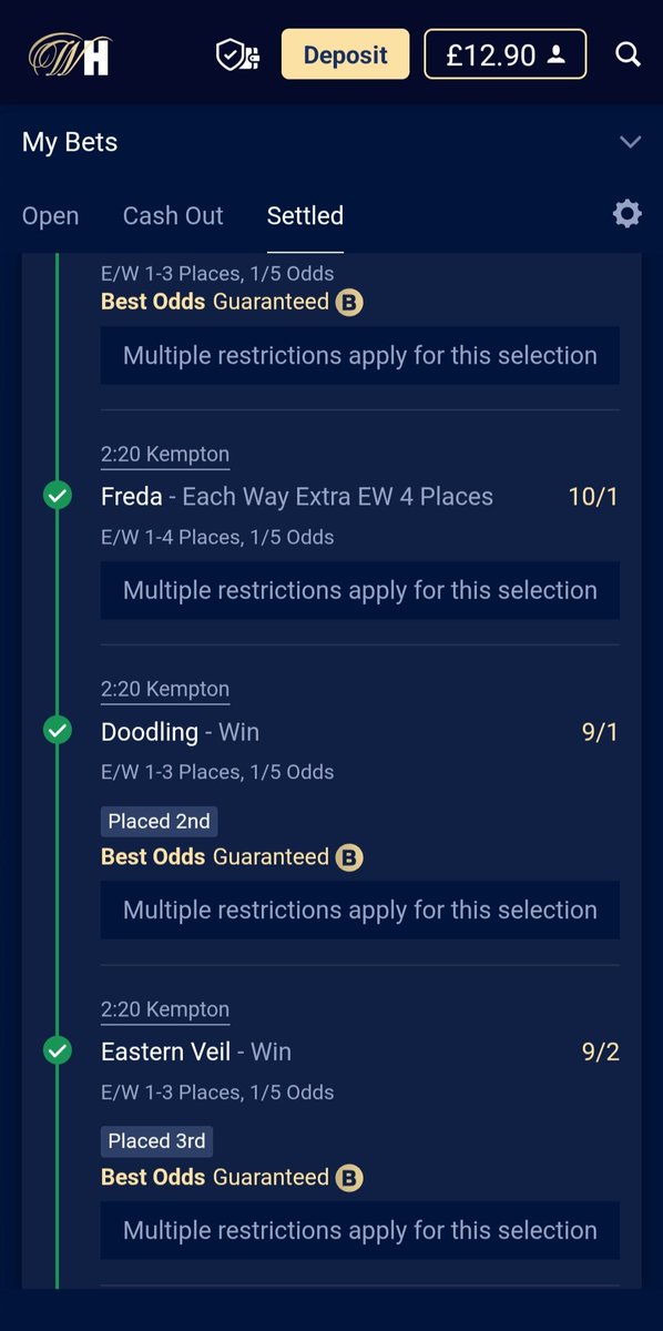 equinesilk's tweet photo. @WillHillHelp 
Guys this is disgusting, 
Every race yesterday at Kempton &amp; everywhere else,
Apart from when the Winner drifts from 10/ and wins at 22/1
Even horses in same race where BOG !
UNBELIEVABLE!!! THIEVES!! https://t.co/WezawaozyR