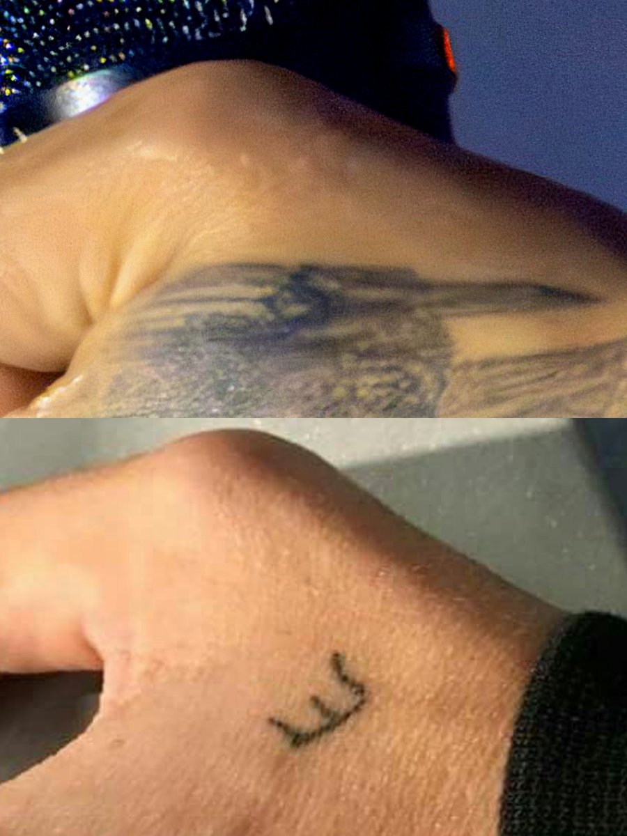 sssnikinsss's tweet image. Tell me if I'm mad. I saw this brilliant super clear pic of the church tattoo and thought at first that the E tat didn't get covered up very well. Then I looked closer and it doesnt even look like an E but another letter all together?