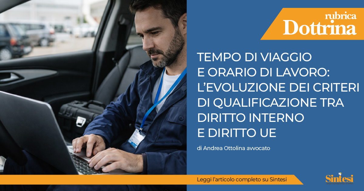 💬 Tempo di viaggio e orario di lavoro: quando inizia davvero la prestazione?
Una domanda sempre più attuale per le aziende, soprattutto con lavoratori “on the field”:  il tempo di spostamento è lavoro oppure no?

🔗 consulentidellavoro.mi.it/estratti-rivis…

#DirittoDelLavoro #Lavoro #HR