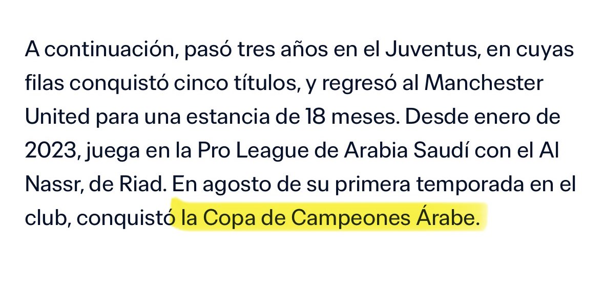 Neith893804's tweet photo. ¿Quién se inventó que la FIFA no reconoce la Copa de Campeones Arabes y que por eso le quitaron 6 goles a Cristiano Ronaldo? Es todo lo contrario eso añade un titulo más a su palmares pero no pidamos mucho a Sofascore que da calificaciones de 10 en la MLS

https://t.co/WhcLtiQRZT https://t.co/Ne1UVaFQeT