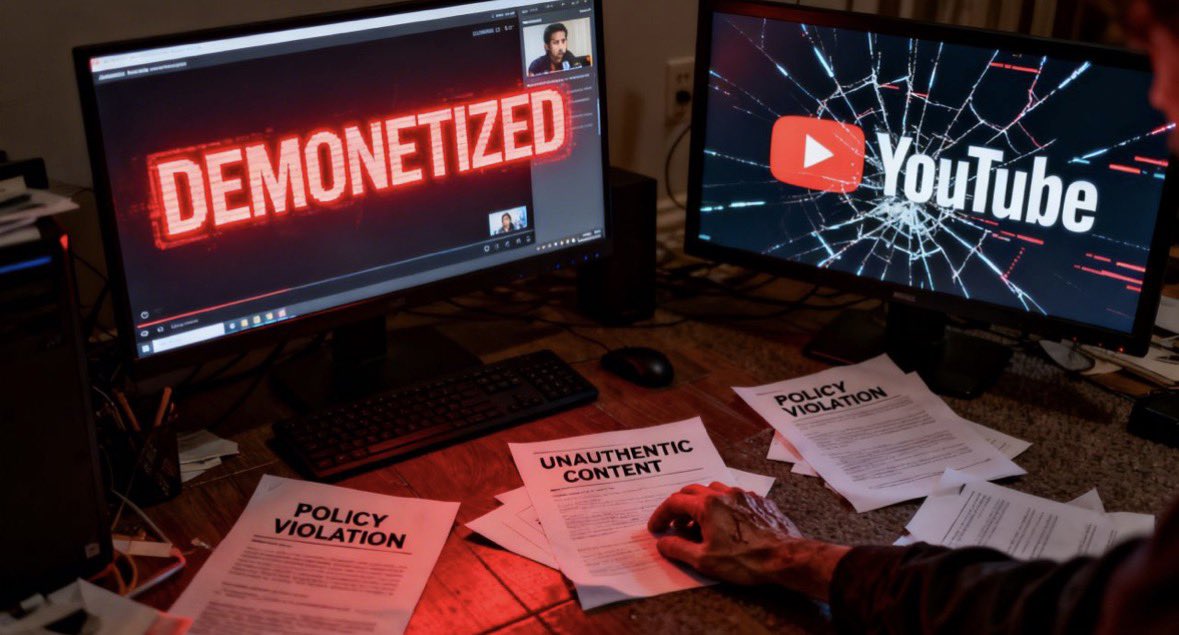 Khaledvfx's tweet photo. 🚨 YouTube Creators Beware 🚨
There’s a growing concern in the creator community that needs to be talked about.
Many creators are working hard, following all the monetization criteria, and successfully getting their channels approved. Everything seems fine… until it’s time to get paid.
Suddenly, channels are being flagged for “unoriginal,” “low-value,” or “inauthentic content.” Without clear explanations, monetization is removed — and in some cases, entire channels are affected.
This raises serious questions:
Is the system truly fair?
Why are creators being approved first, only to be penalized later?
For many, this feels like more than just policy enforcement — it feels like a betrayal of trust.
Creators invest time, energy, and creativity into building something meaningful. To have that taken away at the final stage is not just frustrating… it’s devastating.
⚠️ If you're a creator, stay informed.
⚠️ Always keep backups of your content.
⚠️ Diversify your income — don’t rely on one platform.
Your voice matters. Speak up.