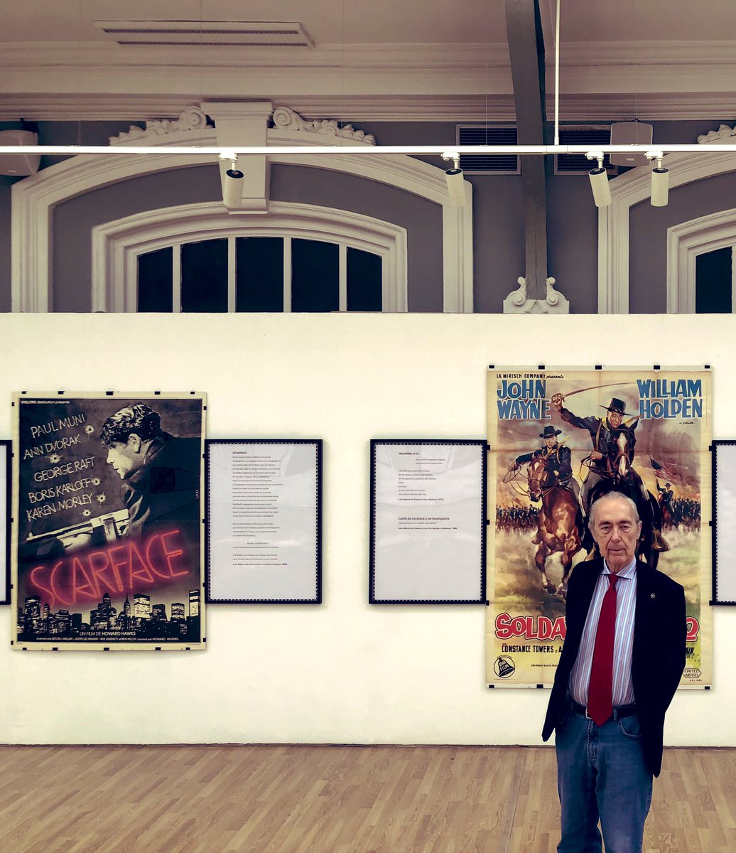 CowboysEs_Radio's tweet photo. 🖼️ Ya abierta la exposición
 "LUIS ALBERTO DE CUENCA, POETA. DE MADRID ... AL CINE"

📽️ Poemas y carteles del séptimo arte
del 6 al 30 de abril; de 9.00 a 21.00h

📍En La Lonja Arganzuela (Madrid) 

➡️ INAUGURACIÓN OFICIAL: 
Lunes 13 de Abril a 19.30
con L.A. Cuenca y J.L. Garci https://t.co/de81utPHCp