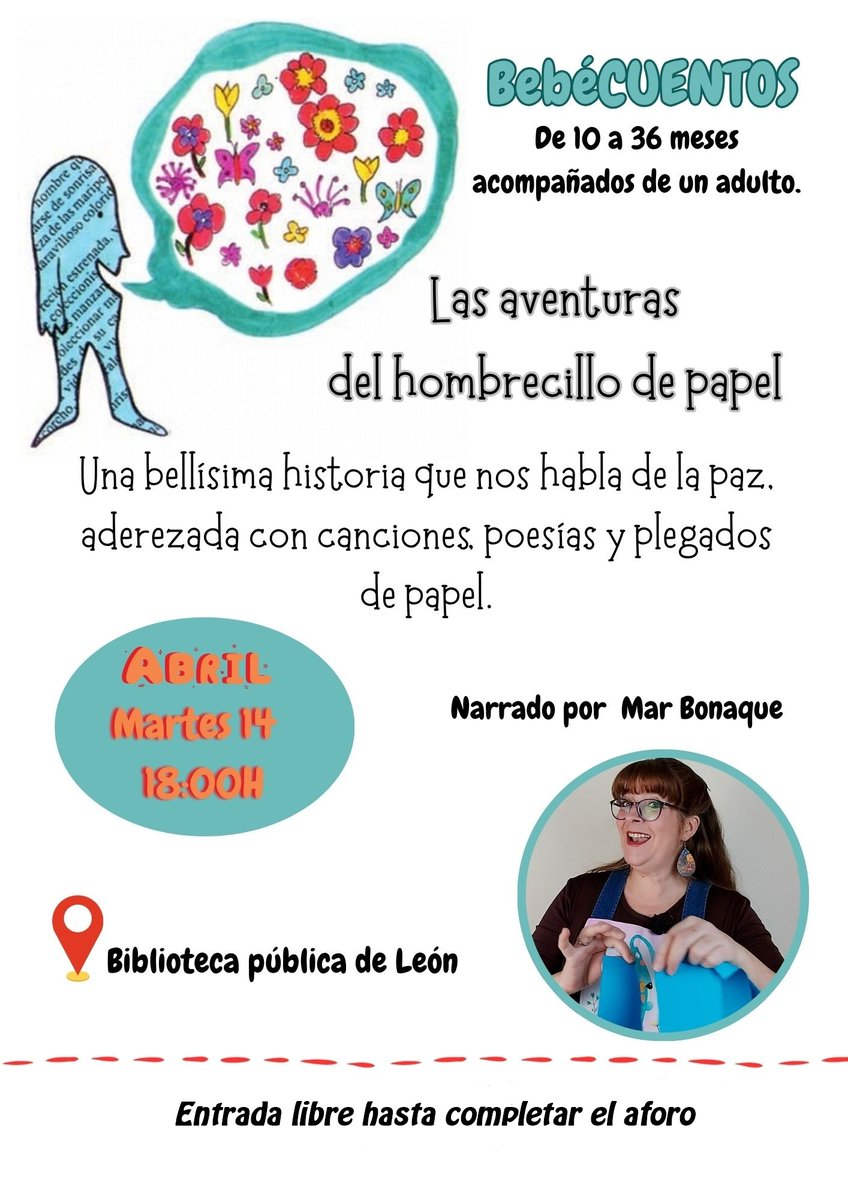 🗓️Martes, 14 de abril
⏰18 h.
➡️Entrada libre hasta completar el aforo