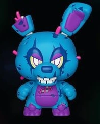 springfacts's tweet photo. In 2018, included as part of the Blacklight Mystery Minis and 2” figure four packs released by Funko, a new variant of Springtrap was introduced.
Blacklight Springtrap is blue with a pink endoskeleton and corpse, as well as a purple secondary color. https://t.co/OP9zXPg7Oo