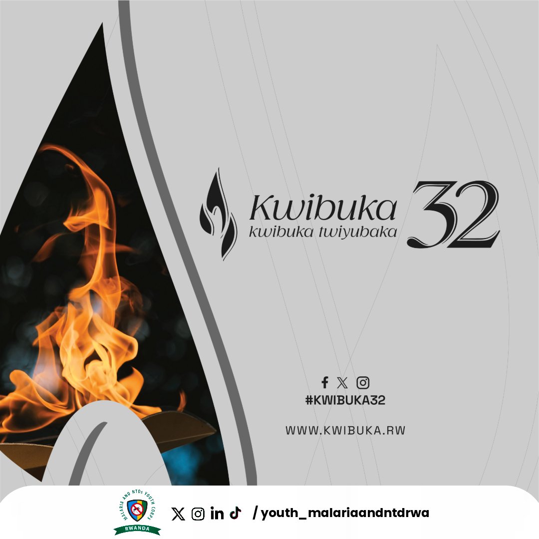 Rwanda Malaria and NTDs Youth Corps, twifatanyije n’isi yose ndetse n’Abanyarwanda mu kwibuka ku nshuro ya 32 Jenoside yakorewe Abatutsi mu 1994.

Kwibuka ni uguha agaciro amateka yacu no guharanira ejo hazaza heza. Ntituzibagirwa, tuzahora twiyubaka.
#KwibukaTwiyubaka