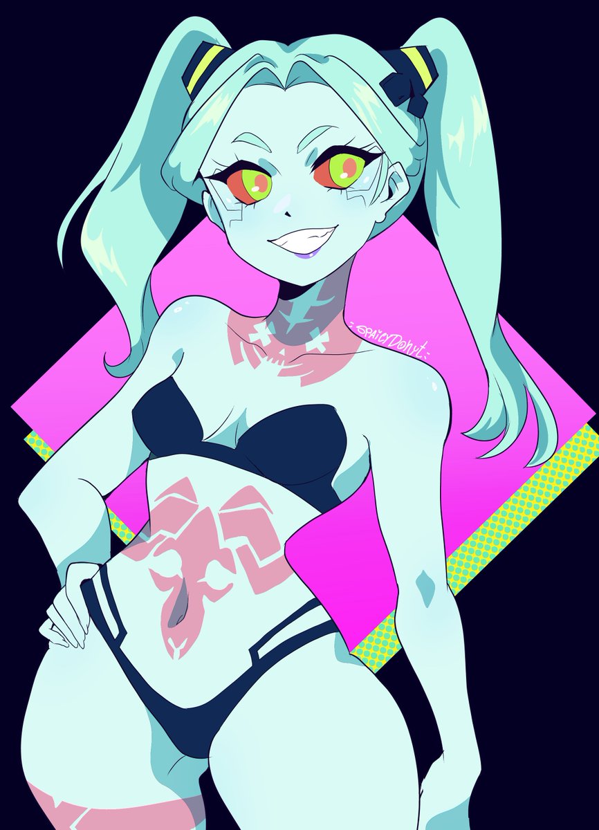SpaicyDonut's tweet image. ✨Rebecca✨💙
#cyberpunk #cyberpunkedgerunners #illustration