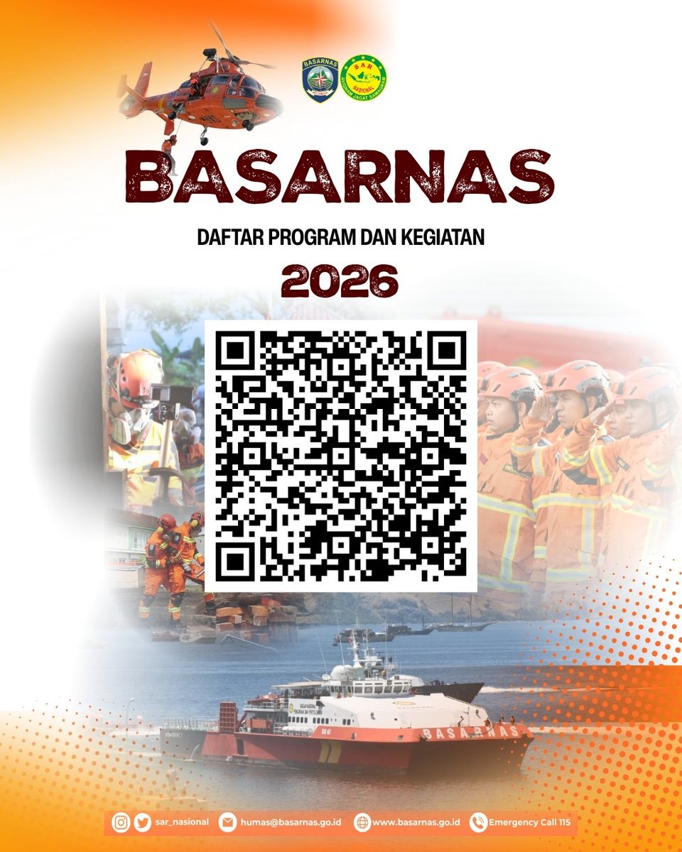 SAR_NASIONAL's tweet image. Hallo sobatSAR, PPID Basarnas mau berbagi informasi Ringkasan Program dan Kegiatan Tahun Anggaran 2026.

#basarnas #program #ppid