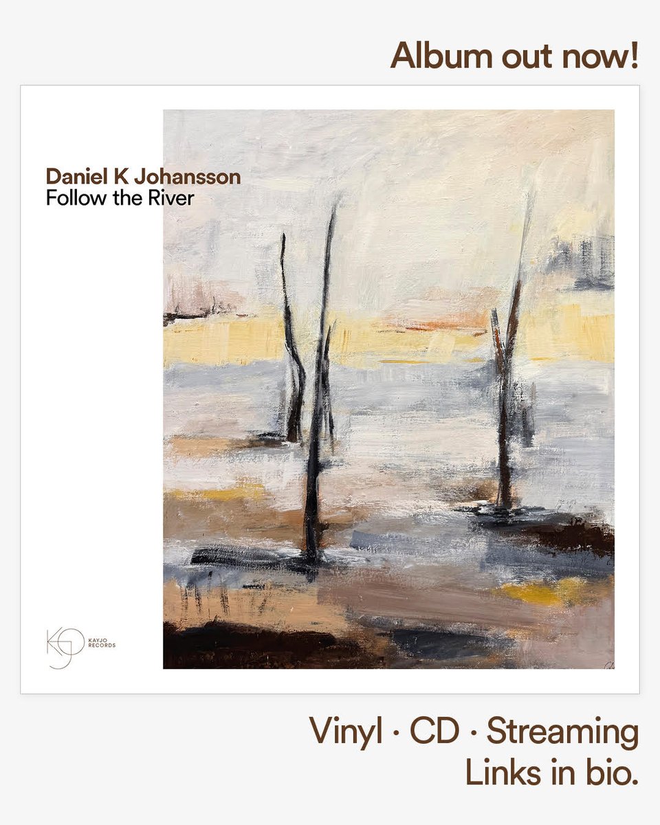 diikoj's tweet photo. My album is out now everywhere! 🎶
"Follow the River" is a straight-ahead swinging jazz record with elements of Nordic Folk and Latin music.

Daniel K Johansson - trombone &amp; flugabone
Fredrik Olsson - guitar
Robert Erlandsson - bass
Mattias Puttonen - drums https://t.co/3MtwlzBKVI