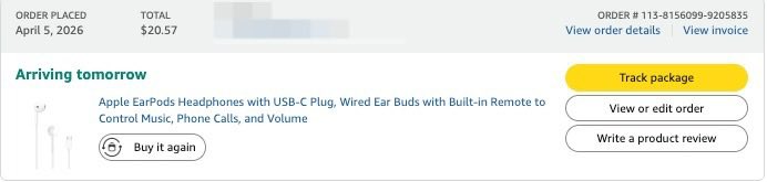 dbayexquisite's tweet image. Order Placed For:

Apple EarPods Headphones with USB-C Plug

Price: N31,061

Kindly noted that prices are not constant, and the shipping fee is calculated based on the weight of the item.