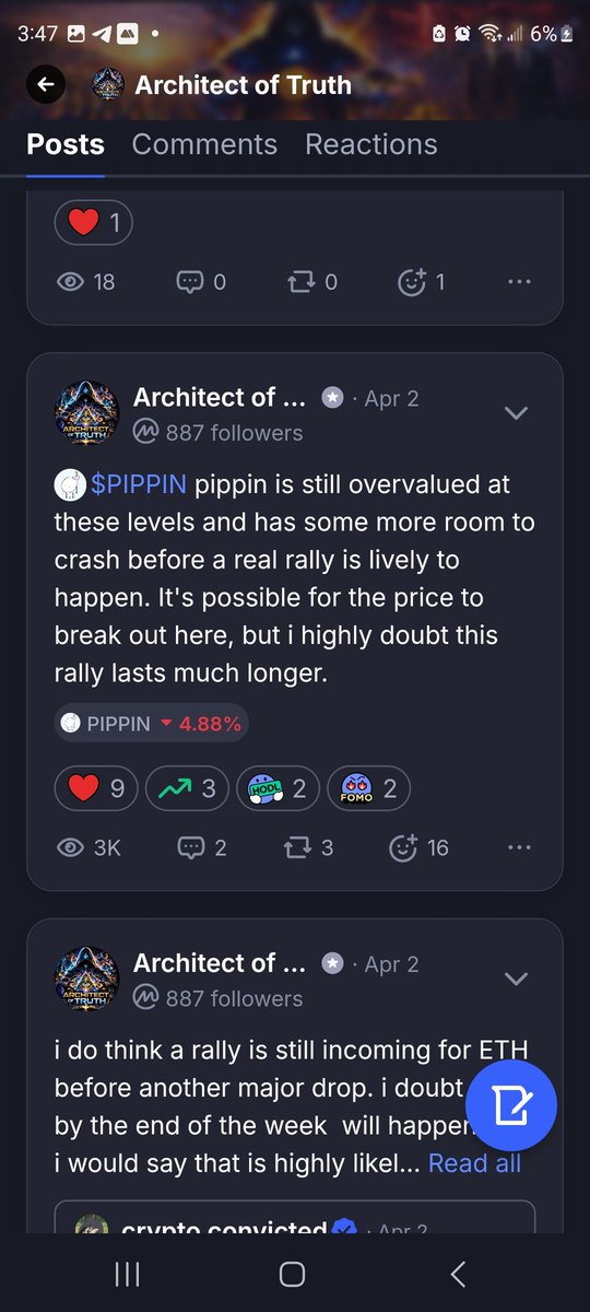 Architect_Truth's tweet photo. Although Pippin had a massive drop, i still dont see any value at these levels. Im guessing it's a year or more before anythjng substantial happens here. #Pippin #Crypto #Finance #Investing https://t.co/WuOaGjYXye