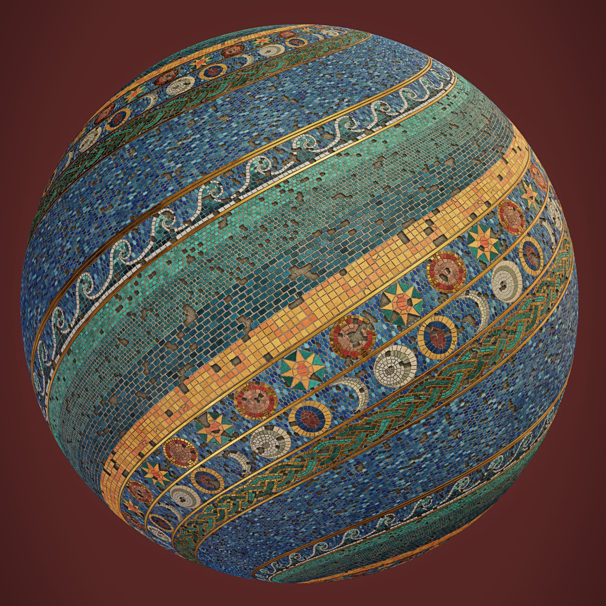 Mike65794415's tweet image. mosaic trim #substanceDesigner #MarmosetToolbag #Materials #PBR #textures  #mosaic #ancient #ruins #3D artstation.com/artwork/Jr6lav