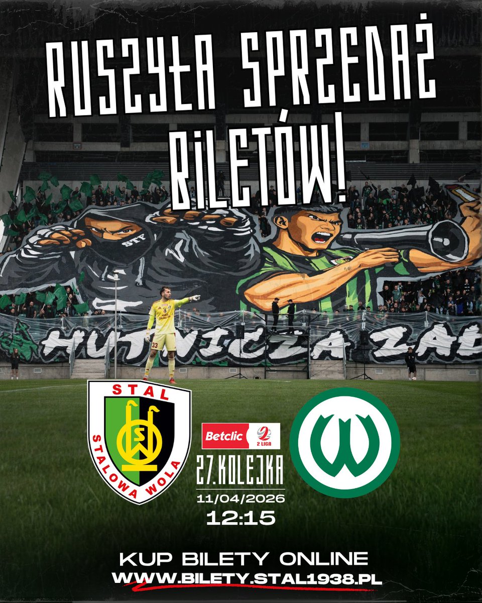 🟢⚫️ RUSZYŁA SPRZEDAŻ!
👉 bilety.stal1938.pl