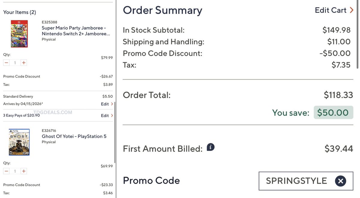 thedealsguy_'s tweet image. $50 OFF $100+ Video Games (QVC)

Use code SPRINGSTYLE
• Code shows after payment step

Stack 2+ Switch games ($59.99 each) → pay $50 total

Works on new releases too

Link: link.tdgdeals.com/rmCVi

#Ad