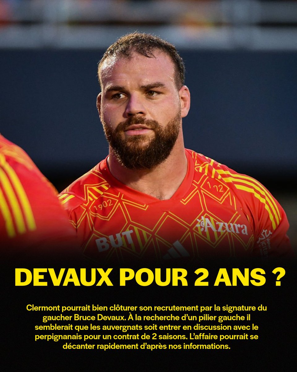 asmrugbysupport's tweet image. 𝙐𝙣 𝙥𝙞𝙡𝙞𝙚𝙧 𝙥𝙤𝙪𝙧 𝙛𝙞𝙣𝙞𝙧 👀

Bruce Devaux pourrait s'engager pour 2 saison avec l'ASM 🟡🔵

#asm #rugby #yellowarmy