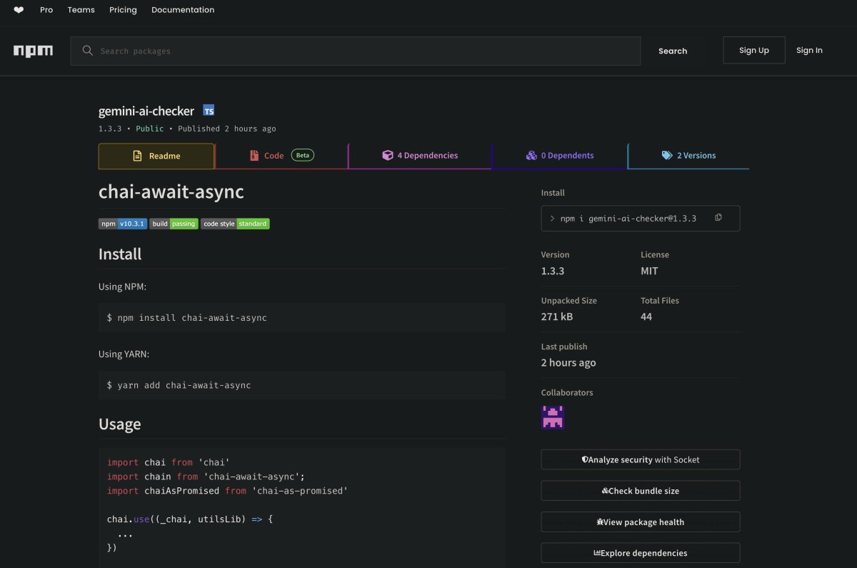 the_yellow_fall's tweet photo. Fake npm package "gemini-ai-checker" linked to North Korea targets AI dev tools like Cursor and Claude to steal keys and source code. Is your environment safe?
#GeminiAI #npm #MalwareAlert #NorthKorea #CyberSecurity2026 #Infosec #DevSec
https://t.co/aky4EQzgAX https://t.co/TrUsyZ6cC6